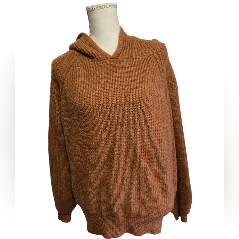 BluIvy Burnt Orange Brown Hooded Sweater